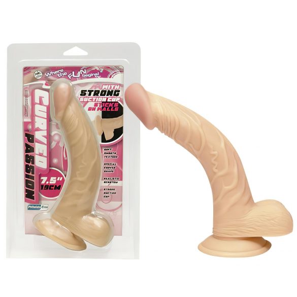 NMC 7.5 - Gebogen natuurgetrouwe dildo (19cm)