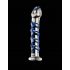 Icicles No. 5 - spiraal glazen dildo (transparant-blauw)