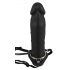 You2Toys - Opblaasbare Strap-On - holle, siliconen dildo (zwart)