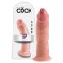 King Cock 9 - levensechte dildo met zuigbasis (23 cm) - natuur