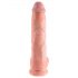 King Cock 10 grote dildo met ballen (25 cm) - naturel