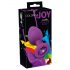 Bonte JOY - siliconen anaal plug - medium (paars)