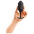 b-vibe Snug Plug 4 - dubbele anale dildo (257g) - zwart