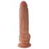 King Cock 9" bruine dildo met ballen (23 cm)