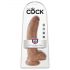 King Cock 9" bruine dildo met ballen (23 cm)