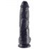 King Cock 10" dildo met ballen (25 cm) - zwart