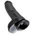 King Cock 10" dildo met ballen (25 cm) - zwart