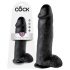 King Cock 12: Ultra-grote dildo (30 cm) - Zwart