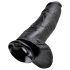 King Cock 12: Ultra-grote dildo (30 cm) - Zwart