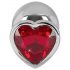 You2Toys - Diamond - 85g aluminium anal plug (zilver-rood)