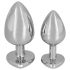 You2Toys - Diamond - 85g aluminium anal plug (zilver-rood)