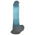 Glow in the Dark - Zelfklevende en oplichtende dildo (blauw)