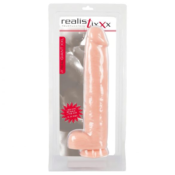 Realistixxx Giant 3XL - levensechte dildo (42cm) - natuur