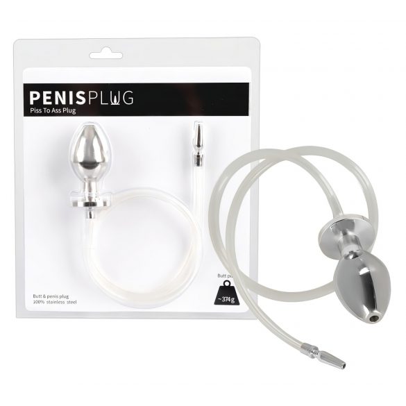 Piss to Ass Plug - Holle Anale Plug met Urinebuis Speeltje