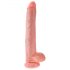 King Cock 14 ballen dildo (35cm) - natuur