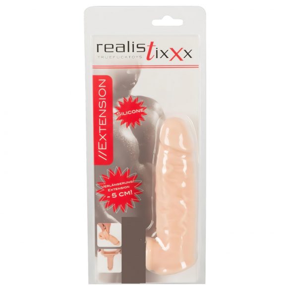 Realistixxx - realistisch penis huls met ring - 16cm (natuur)