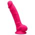 Silexd 7 - Vormbare dildó met zuignap en ballen - 17,5cm (pink)