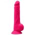 Silexd 9,5 - Buigzame dildo met zuignap en ballen - 24cm (roze)