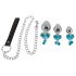 You2Toys - Anale Plug Set met Leash (Zilver)