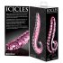 Icicles No. 24 - Ribbelige glazen dildo roze