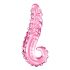 Icicles No. 24 - Ribbelige glazen dildo roze