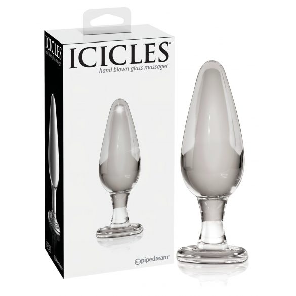 Icicles No. 26 - kegel, glazen anaalplug (transparant)