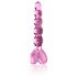 Icicles No. 43 - roze hartjes glazen dildo met parels