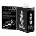 Icicles No. 47 - Triple Parel, Glazen Anaalplug (Transparant)