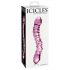 Icicles No. 55 - Dubbelzijdig G-spot glas dildo (roze)