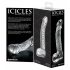 Icicles Nr. 61 - Elegant glazen dildo met eieren (transparant)