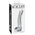 Icicles Nr. 61 - Elegant glazen dildo met eieren (transparant)