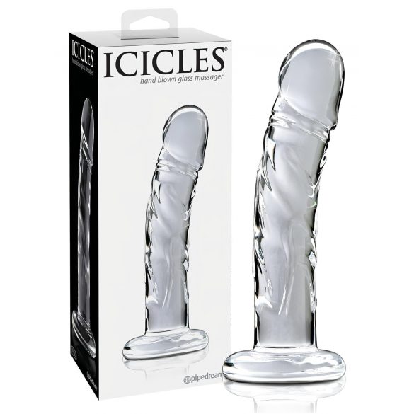 Icicles Nr. 62 - glazen dildo met penisvorm (doorzichtig)