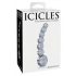 Icicles No. 66 - gebogen glazen dildo met bolletjes (doorzichtig)