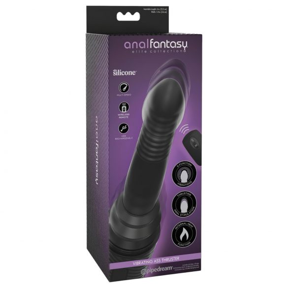 Analfantasy Ass Thruster - zwarte anale vibrator met stuwkracht