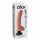 King Cock 9 - buigbare vibratie met zuignap (26cm) - naturel