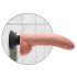 King Cock 9 - buigbare vibratie met zuignap (26cm) - naturel