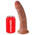 King Cock 9 - Realistische zuignap dildo (23cm) - Donkere huidtint