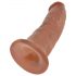 King Cock 9 - Realistische zuignap dildo (23cm) - Donkere huidtint