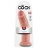 King Cock 10 - Grote zuignap dildo (25cm) - Natuurlijk