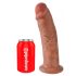 King Cock 10 - Grote zuignap dildo (25cm) - Donker natuur