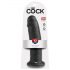 King Cock 10 - grote zuignap dildo (25cm) - zwart