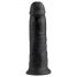 King Cock 10 - grote zuignap dildo (25cm) - zwart