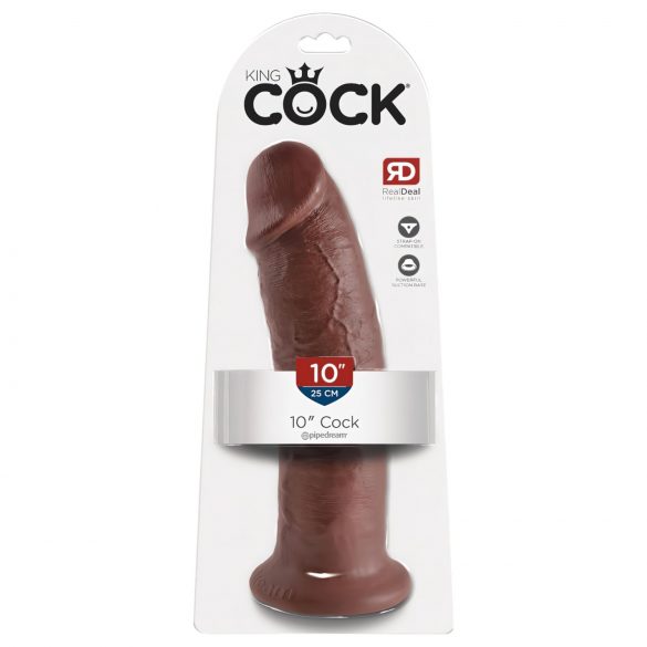 King Cock 10 - grote zuigvoet dildo (25cm) - bruin