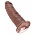 King Cock 10 - grote zuigvoet dildo (25cm) - bruin