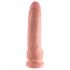 King Cock 9 - grote zuignap dildo met ballen (23cm) - natuurlijk