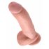 King Cock 9 - grote zuignap dildo met ballen (23cm) - natuurlijk