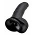 King Cock 9 - grote zuignap dildo met ballen (23cm) - zwart