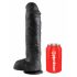 King Cock 11 - Zwarte dildo met zuignap en ballen (28 cm)