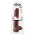 King Cock 11 - grote zuignap dildo (28cm) - bruin