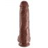 King Cock 11 - grote zuignap dildo (28cm) - bruin